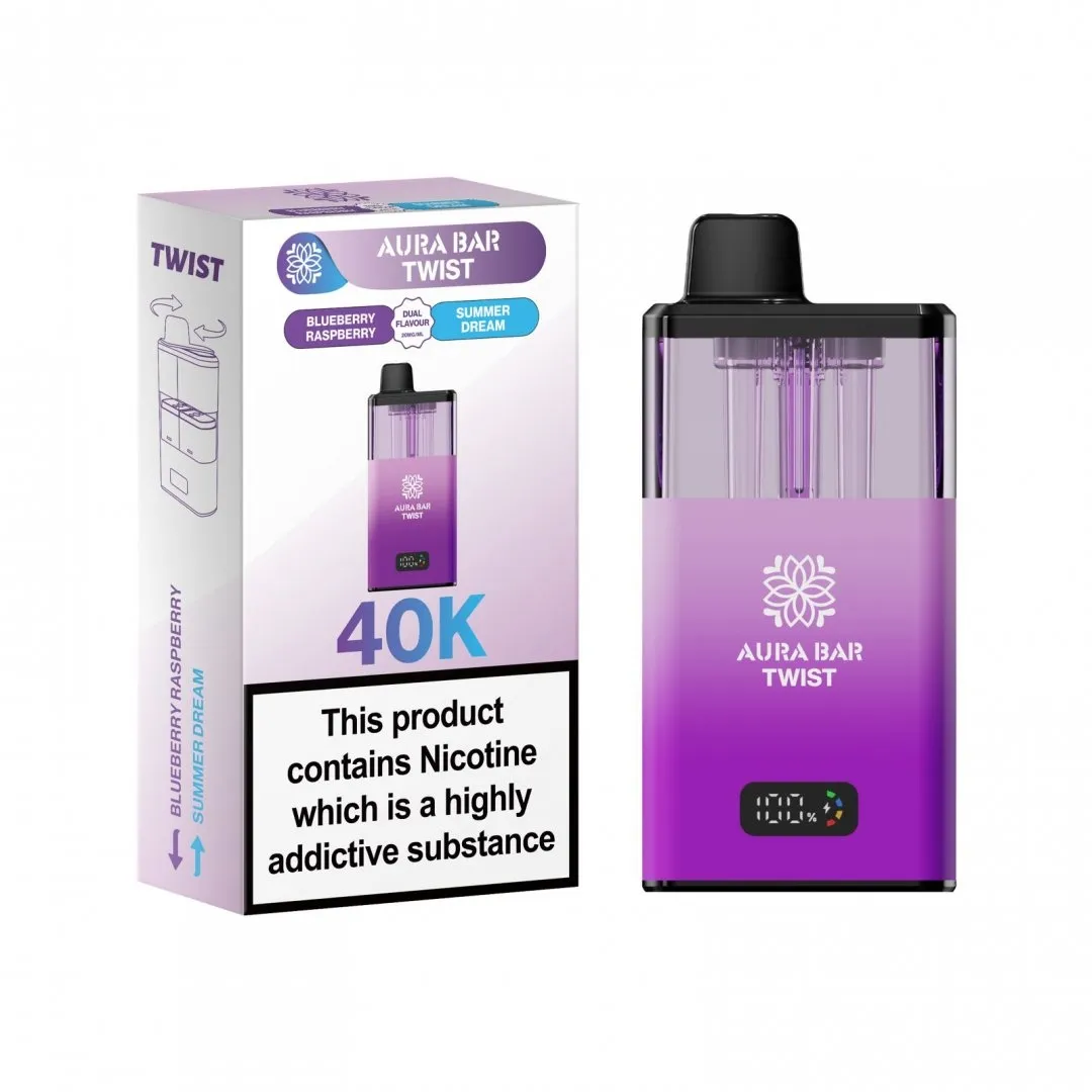 Buy Aura Bar Twist 40K Puffs Kit | £9.29 - Vape Fair