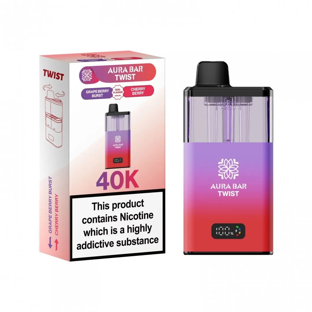 Buy Aura Bar Twist 40K Puffs Kit | £9.29 - Vape Fair