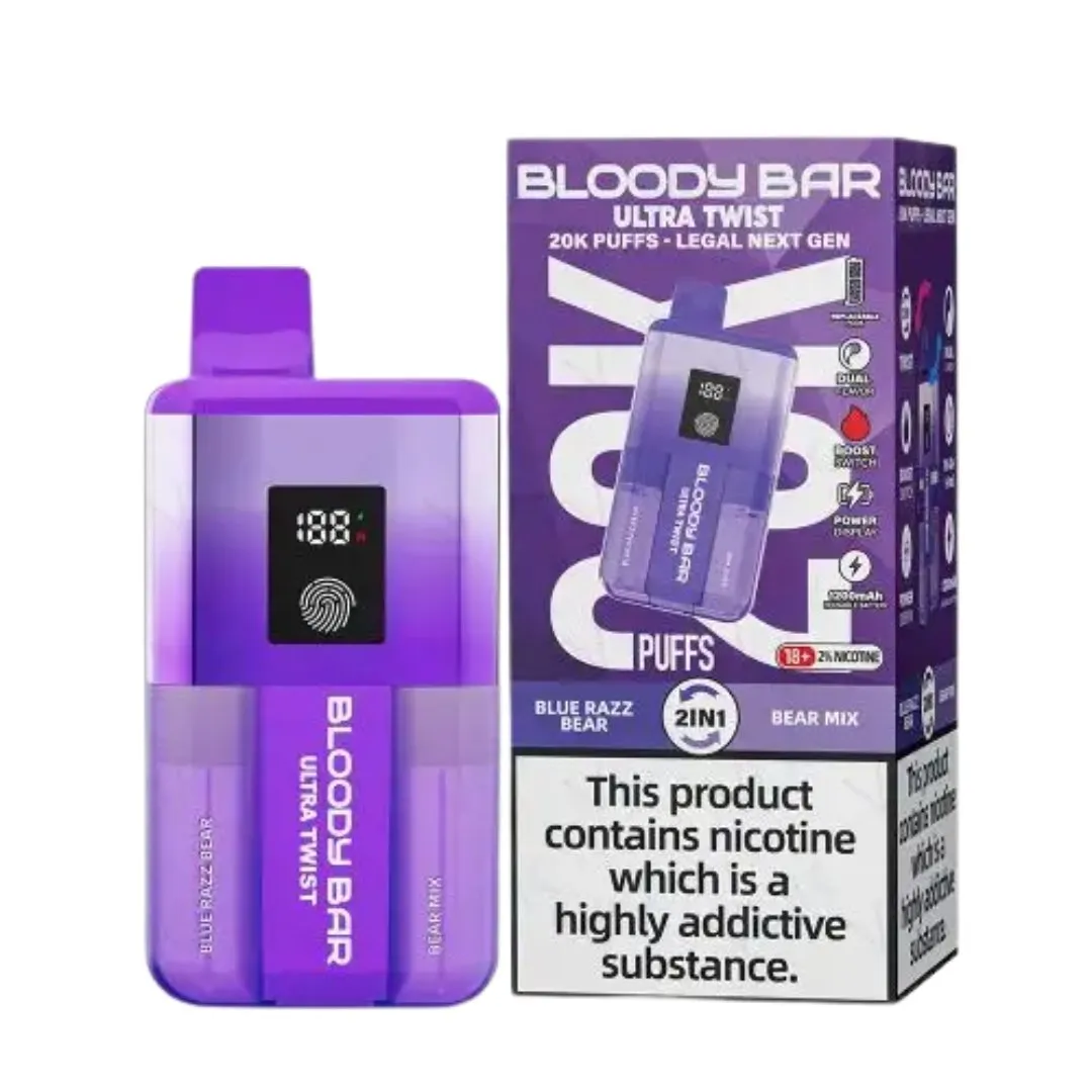 Buy Bloody Bar Ultra Twist 20K Vape | £12.99 - Vape Fair