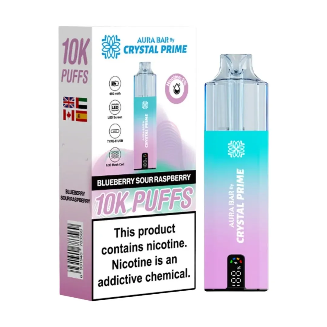 Buy Aura Bar Crystal Prime 10000 Puffs Kit | £9.79 - Vape Fair