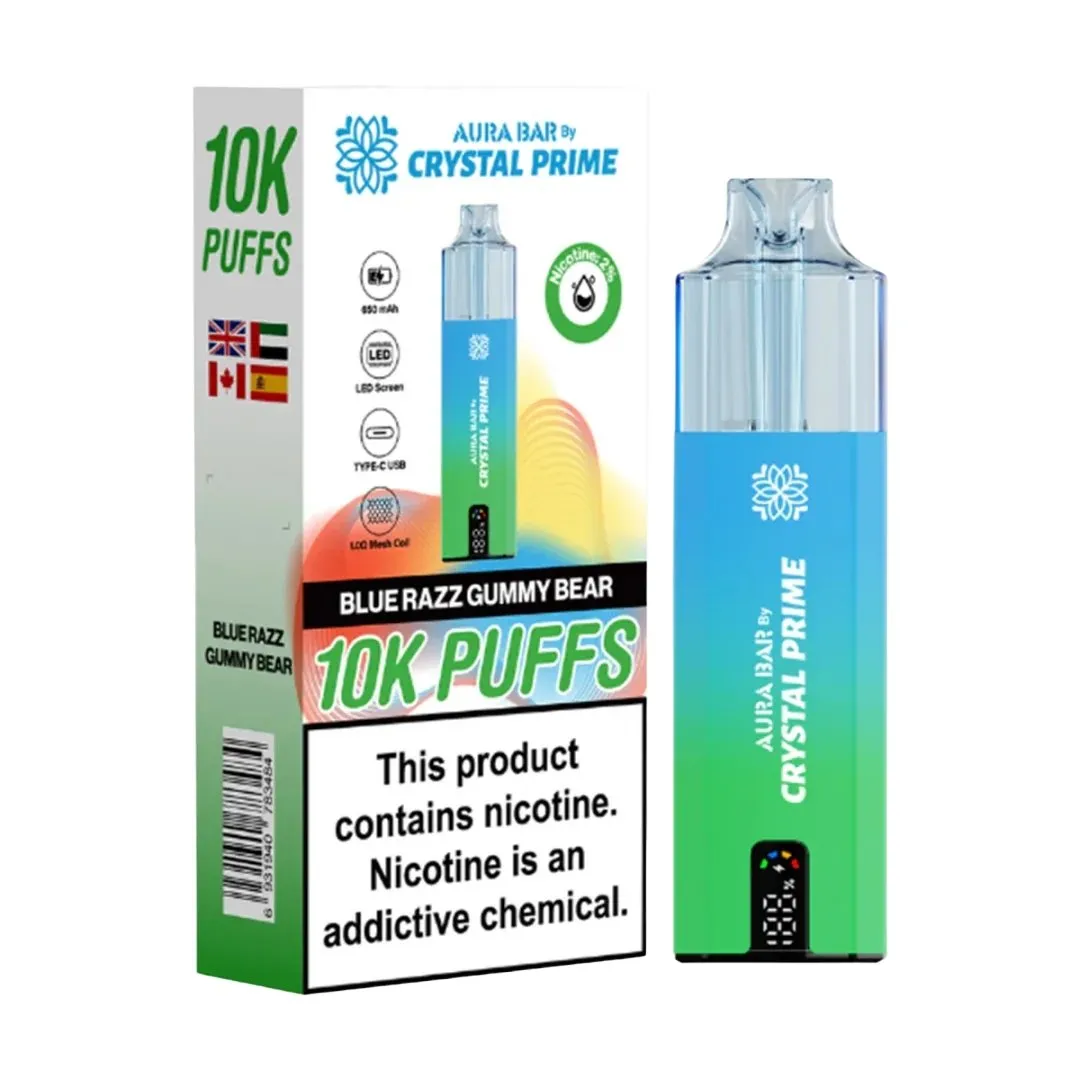 Buy Aura Bar Crystal Prime 10000 Puffs Kit | £9.79 - Vape Fair
