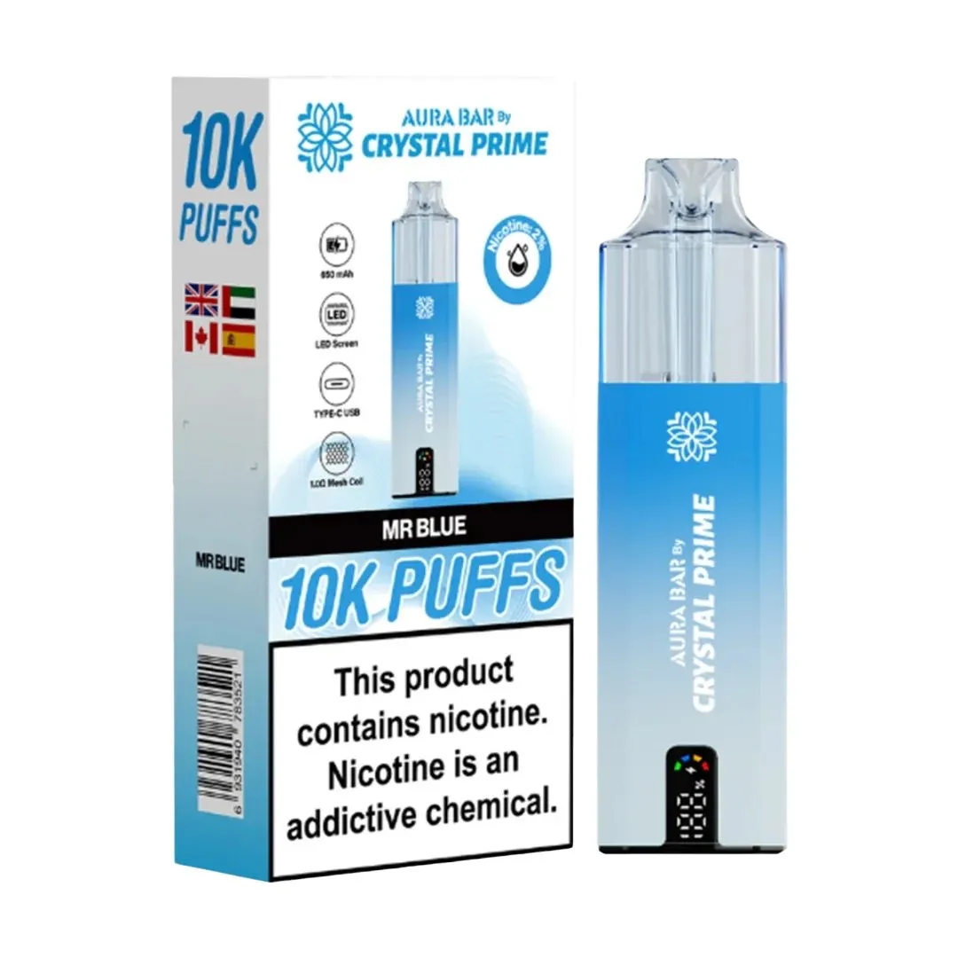 Buy Aura Bar Crystal Prime 10000 Puffs Kit | £9.79 - Vape Fair