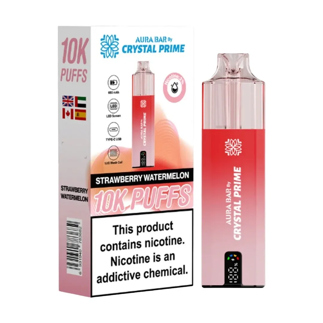 Buy Aura Bar Crystal Prime 10000 Puffs Kit | £9.79 - Vape Fair