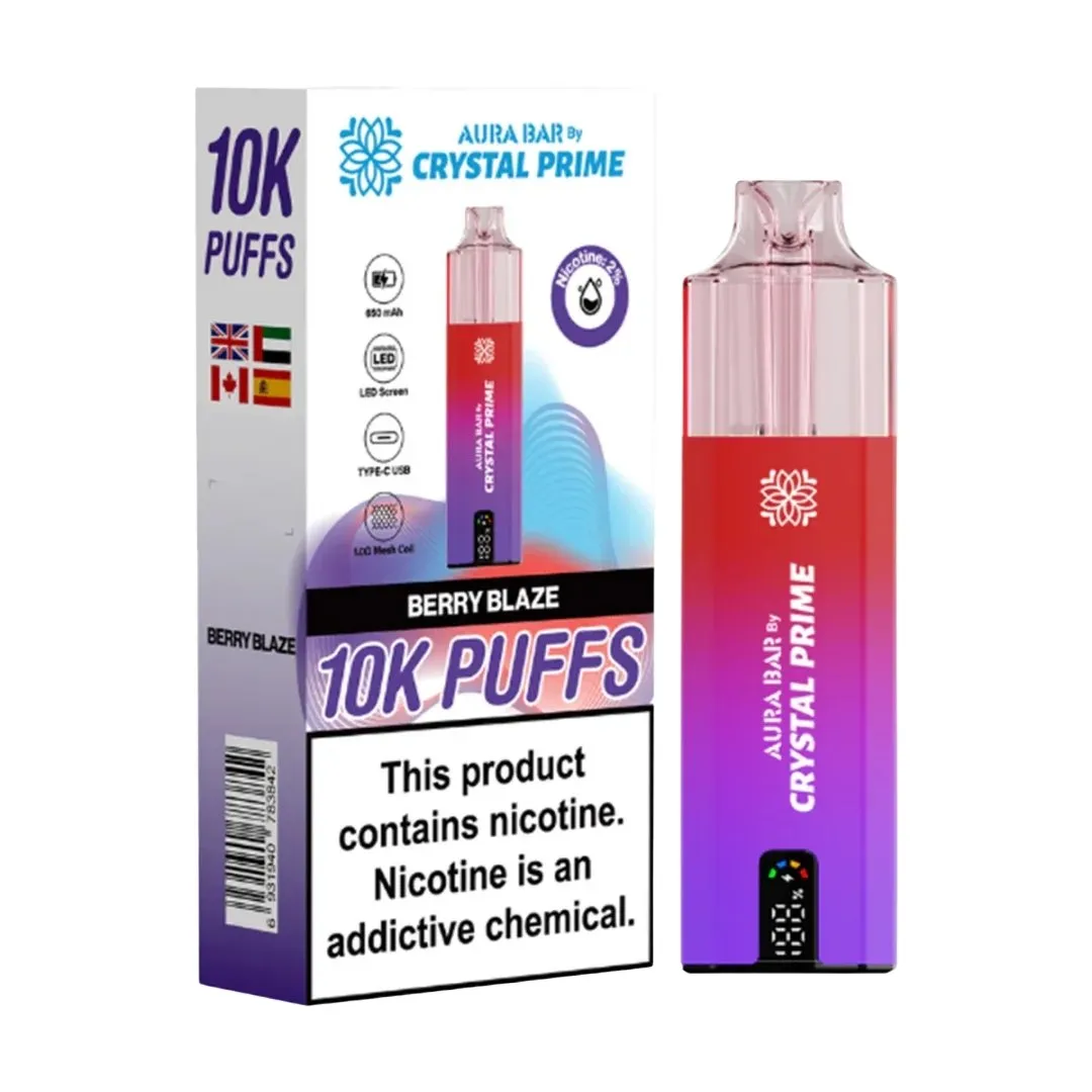 Buy Aura Bar Crystal Prime 10000 Puffs Kit | £9.79 - Vape Fair