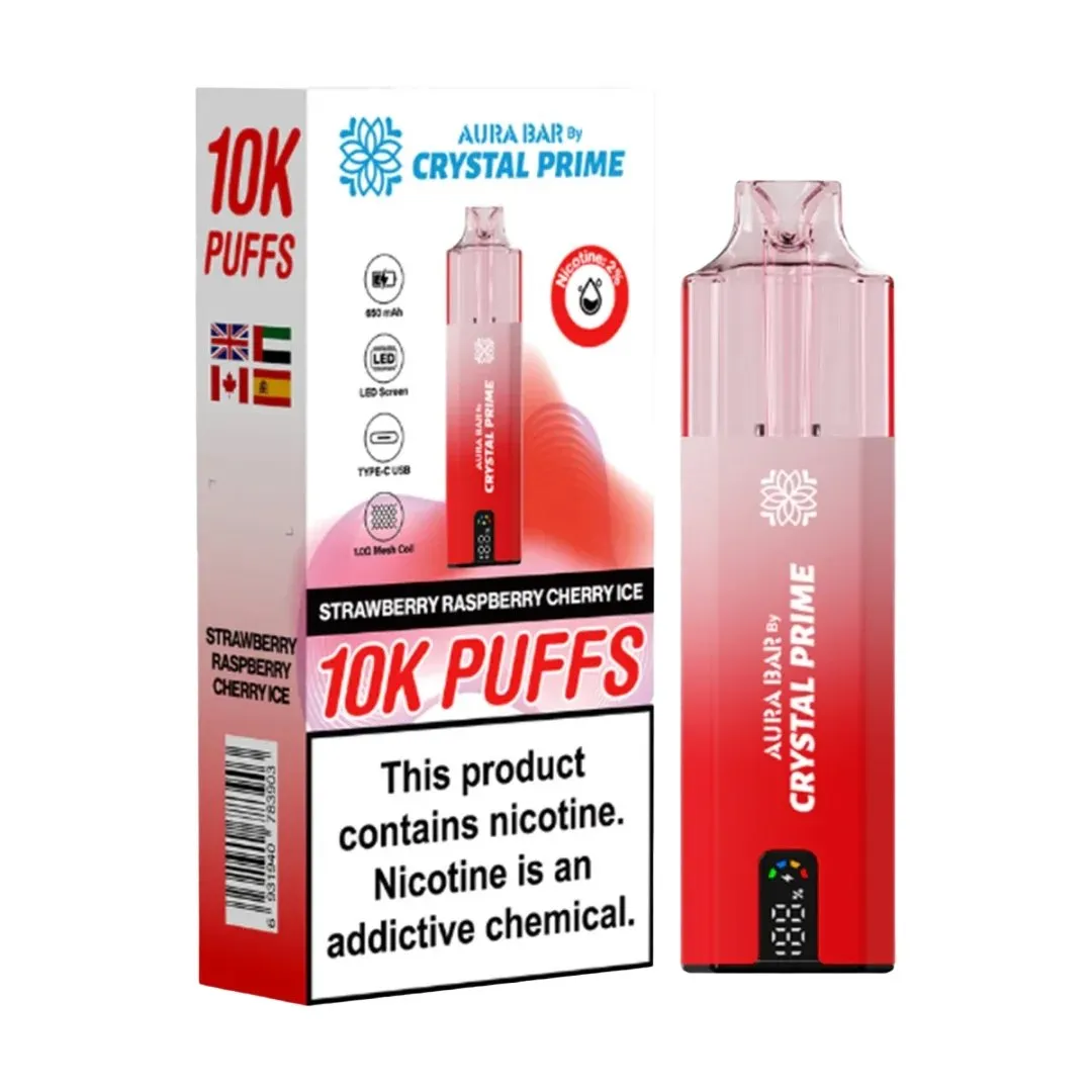 Buy Aura Bar Crystal Prime 10000 Puffs Kit | £9.79 - Vape Fair