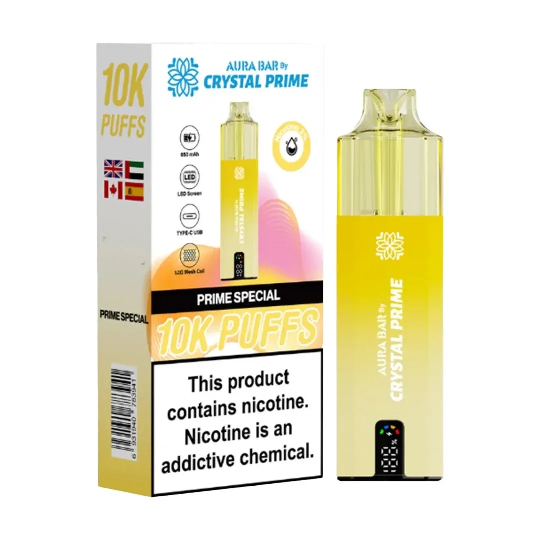 Buy Aura Bar Crystal Prime 10000 Puffs Kit | £9.79 - Vape Fair