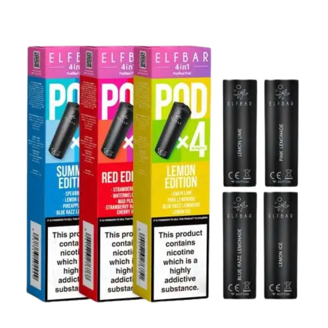 Elf Bar 4-in-1 Prefilled Pods - 20mg Nicotine Salt Replacement Pods