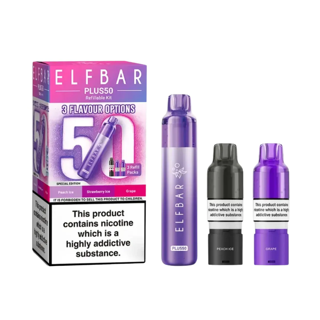 Buy Elf Bar Plus 50K Prefilled Pod Kit | £11.79 - Vape Fair