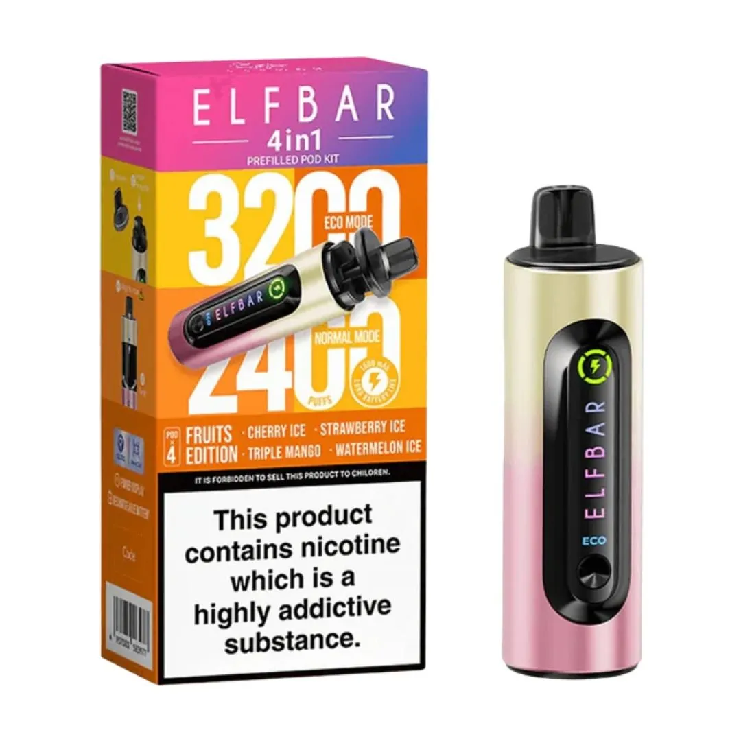 Buy ElfBar 4-in-1 Prefilled Vape Kit | £7.30 - Vape Fair
