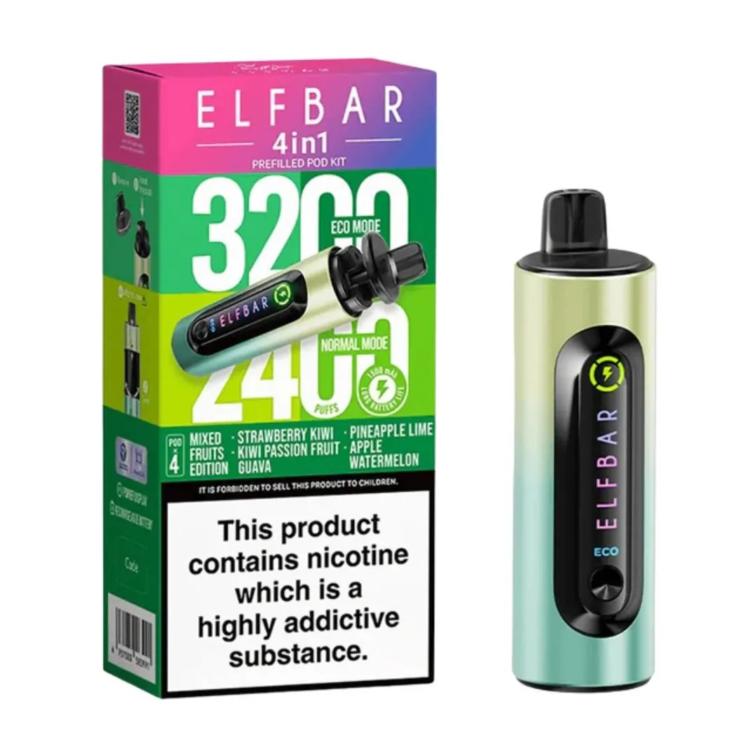 Buy ElfBar 4-in-1 Prefilled Vape Kit | £7.30 - Vape Fair