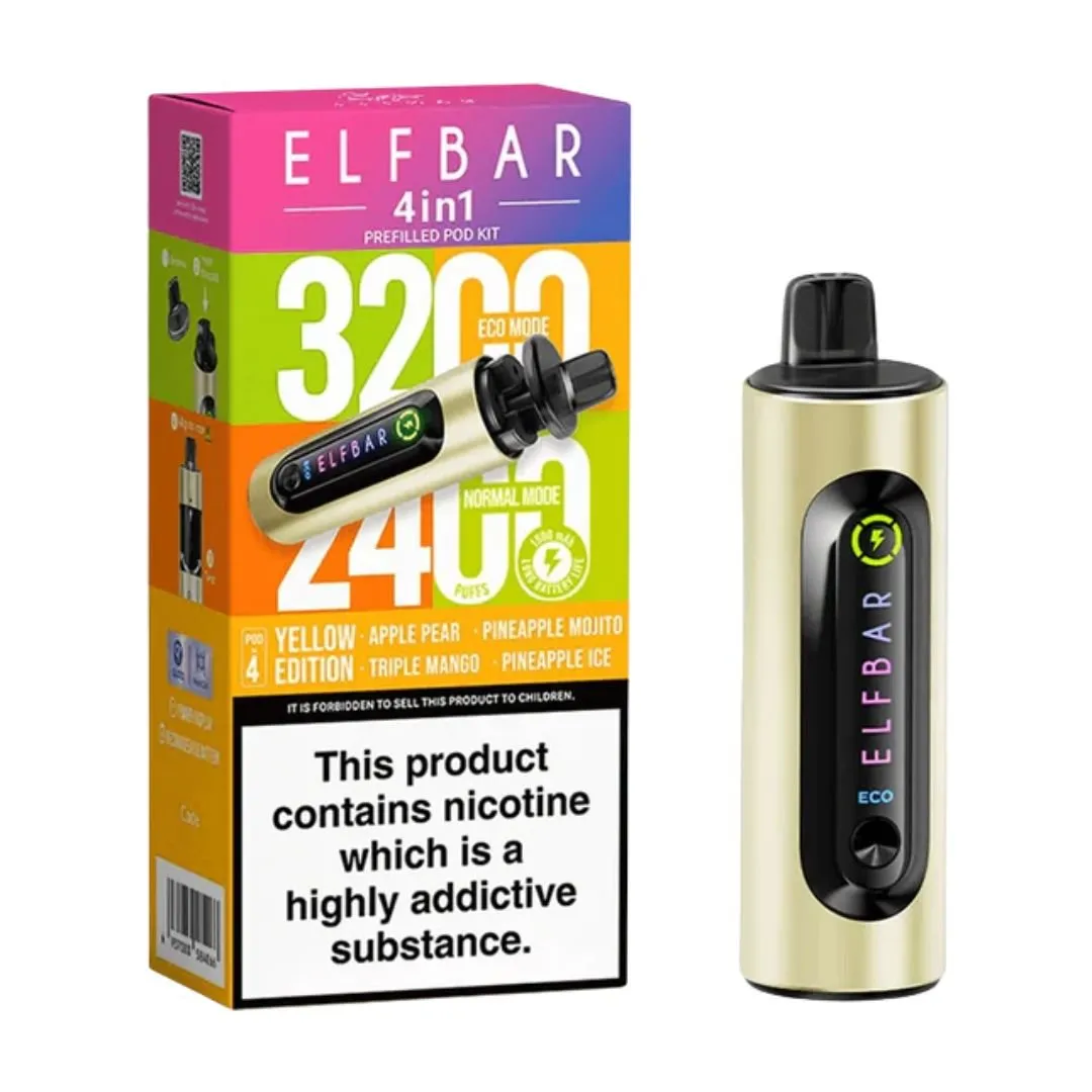 Buy ElfBar 4-in-1 Prefilled Vape Kit | £7.30 - Vape Fair