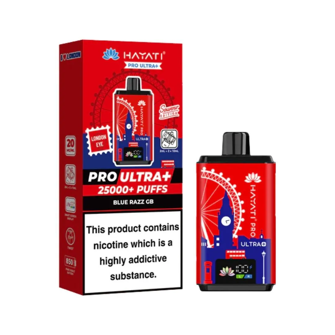 Buy Hayati Pro Ultra+ 25K England | £10.29 - Vape Fair
