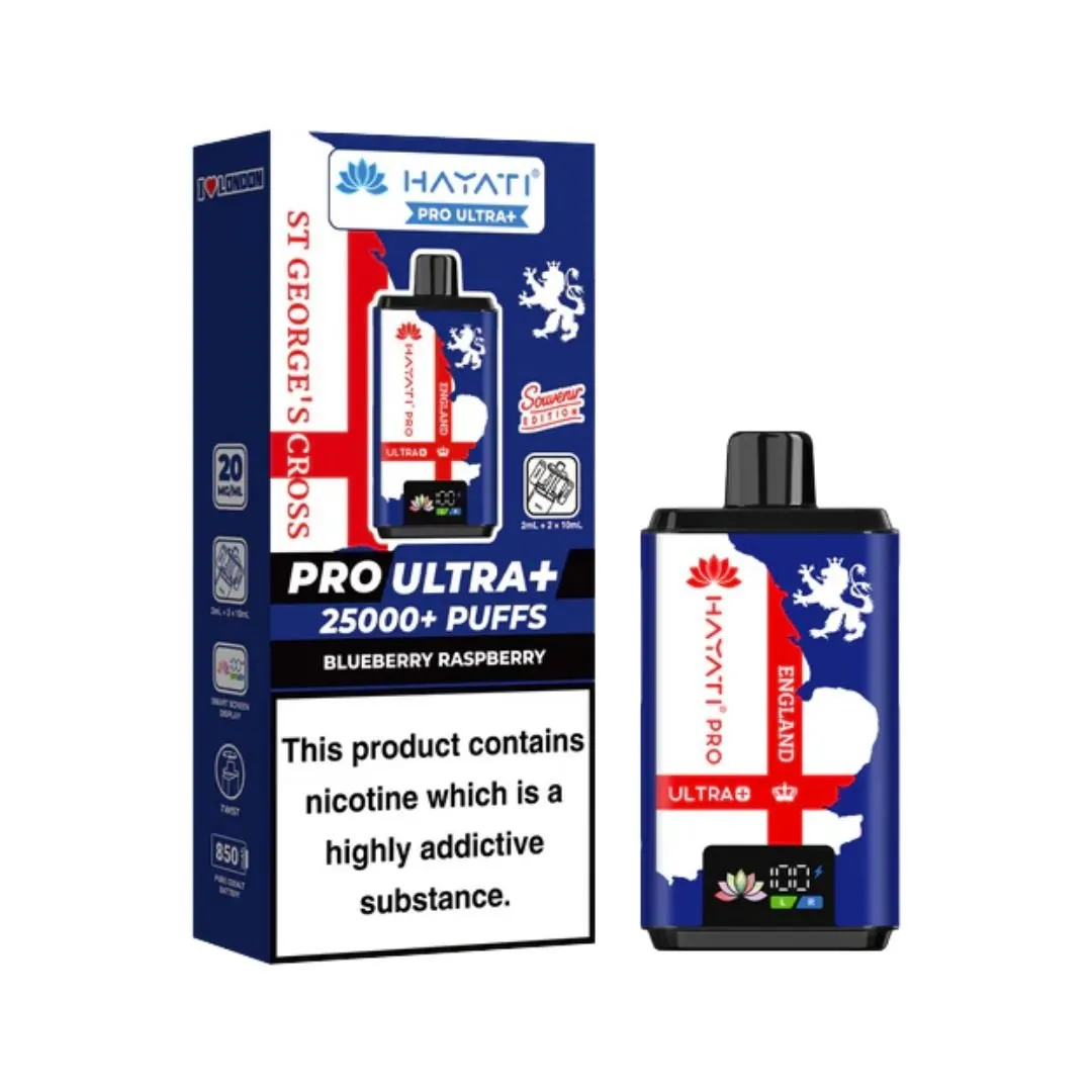 Buy Hayati Pro Ultra+ 25K England | £10.29 - Vape Fair