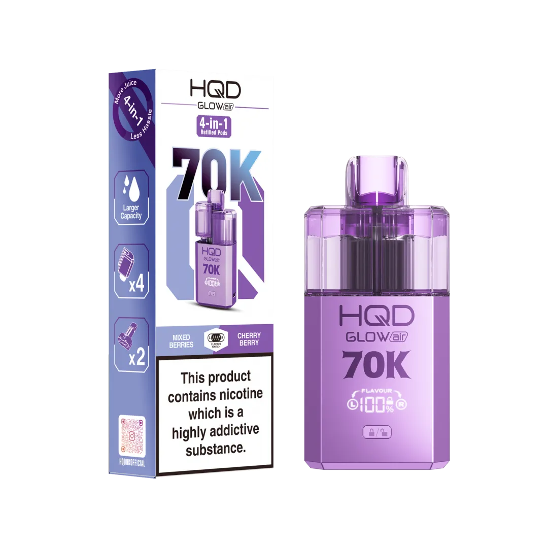Buy HQD Glow Air 70K Vape Kit | £11.49 - Vape Fair