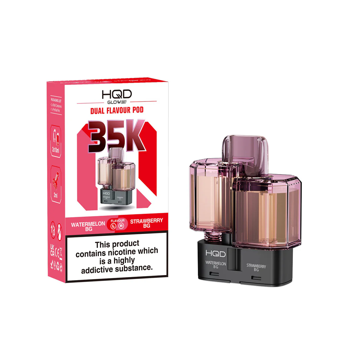 HQD Glow Air 35K Prefilled Pods - Replacement Vape Pods