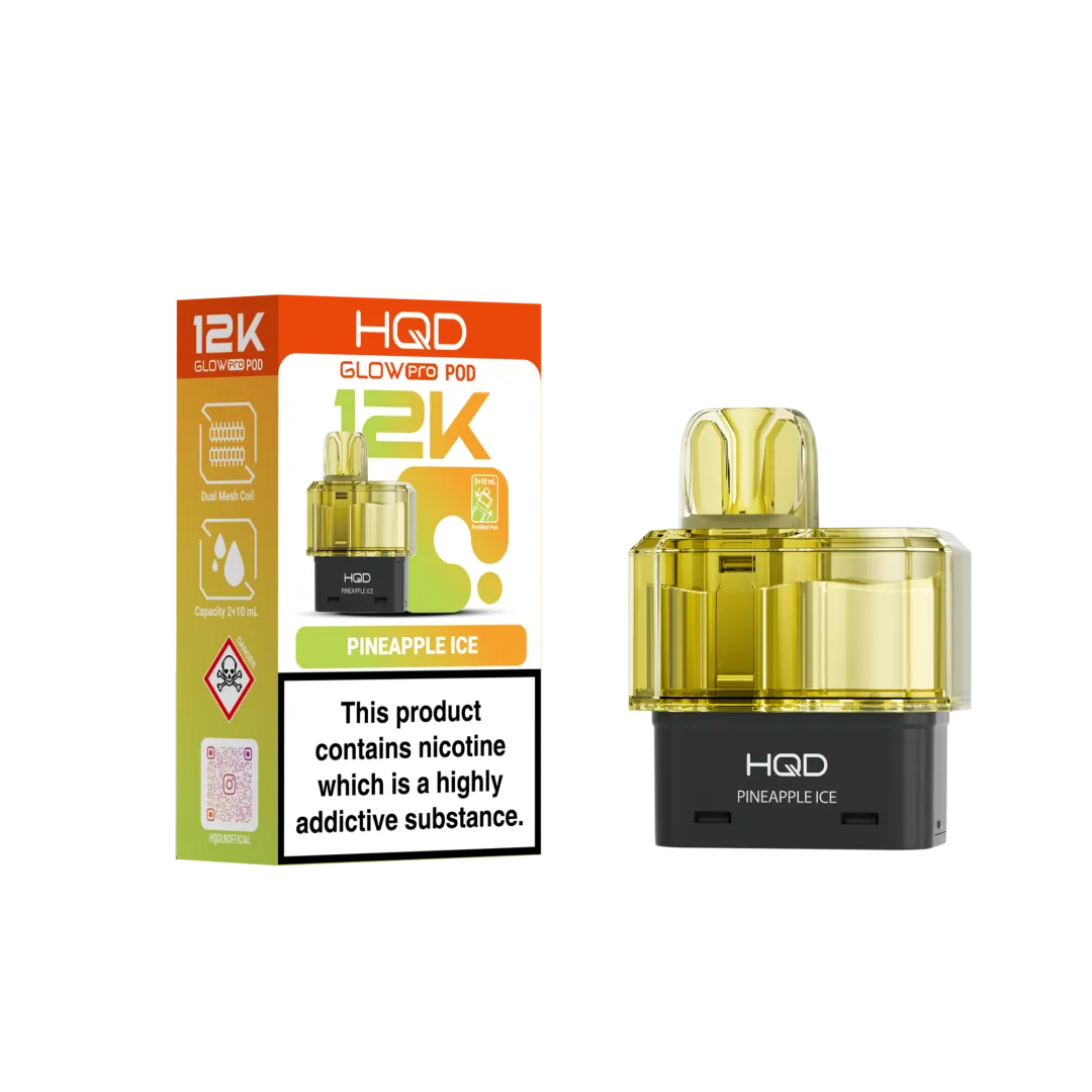 Buy HQD Glow Pro 12K Prefilled Pods | £6.29 - Vape Fair