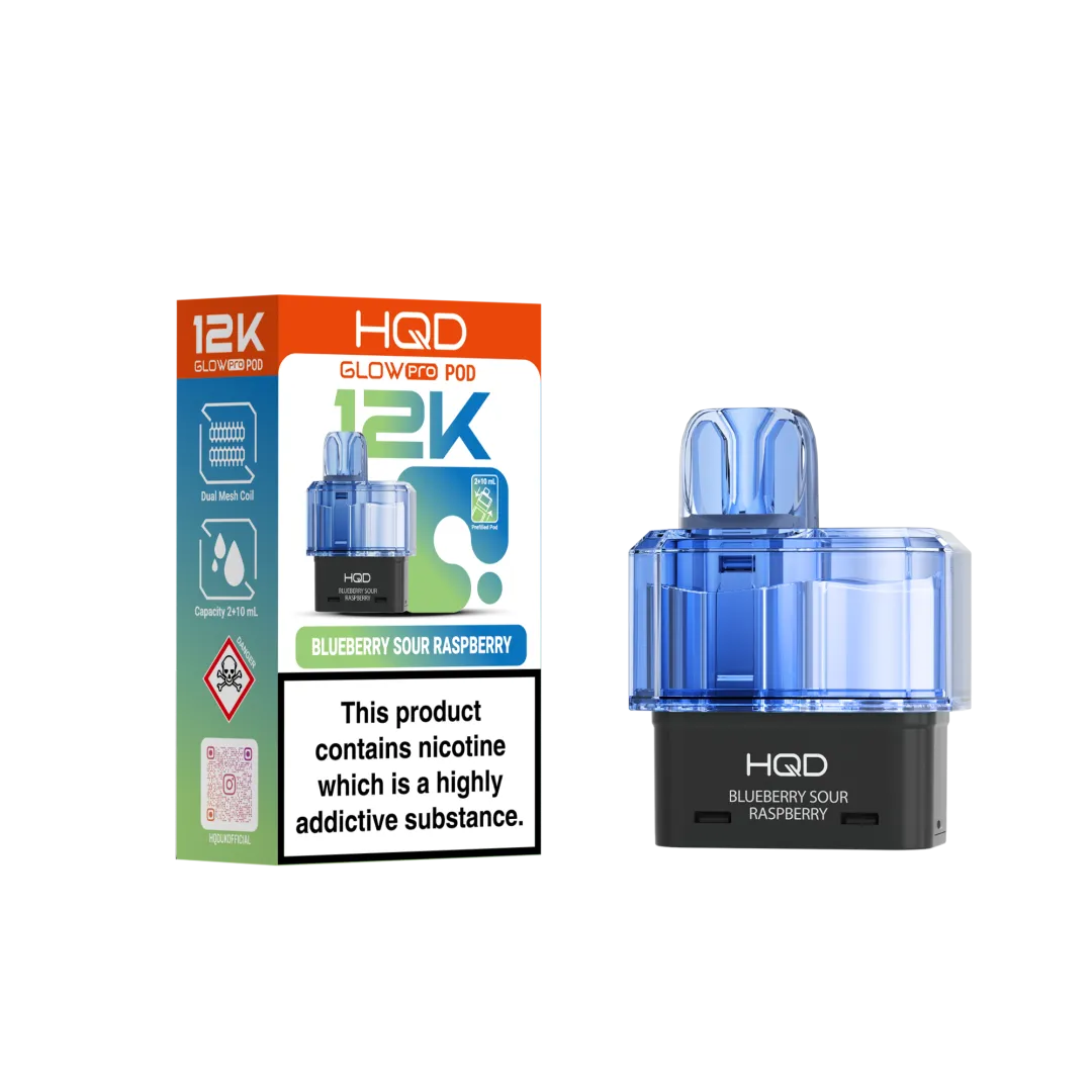 Buy HQD Glow Pro 12K Prefilled Pods | £6.29 - Vape Fair