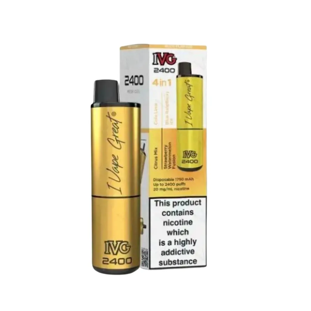 Buy IVG 2400 4-in-1 Prefilled Vape Kit | £10.79 - Vape Fair