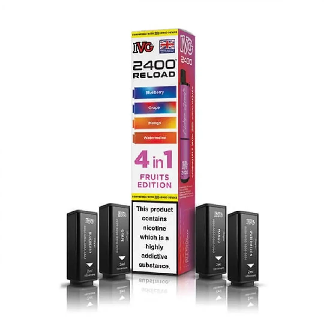 Buy IVG 2400 Reload 4-in-1 Pods | £7.49 - Vape Fair