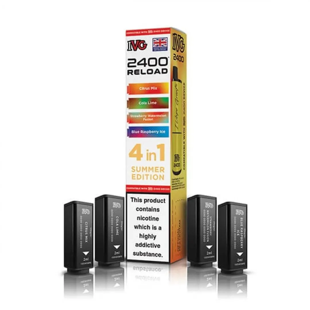 Buy IVG 2400 Reload 4-in-1 Pods | £7.49 - Vape Fair