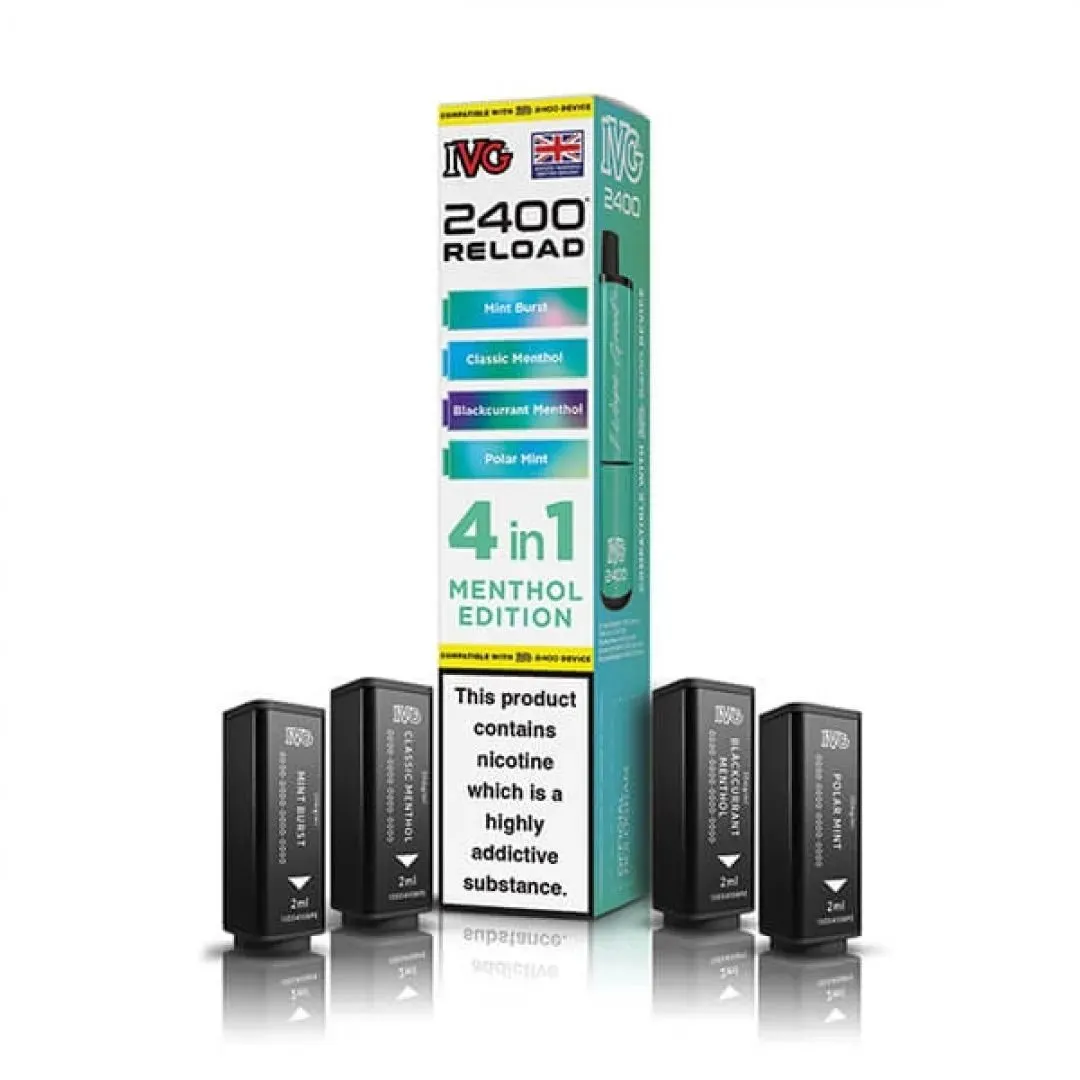 Buy IVG 2400 Reload 4-in-1 Pods | £7.49 - Vape Fair