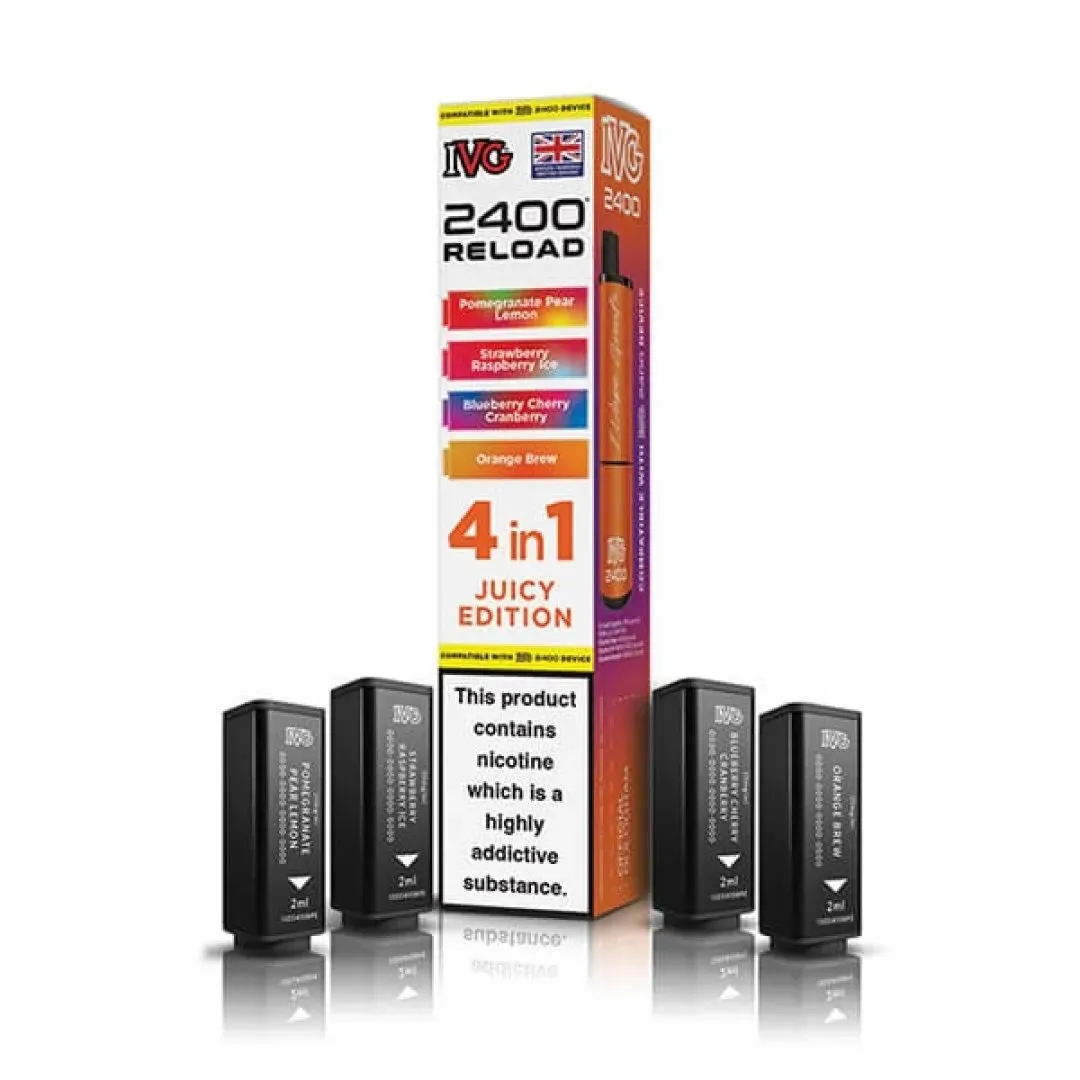 Buy IVG 2400 Reload 4-in-1 Pods | £7.49 - Vape Fair