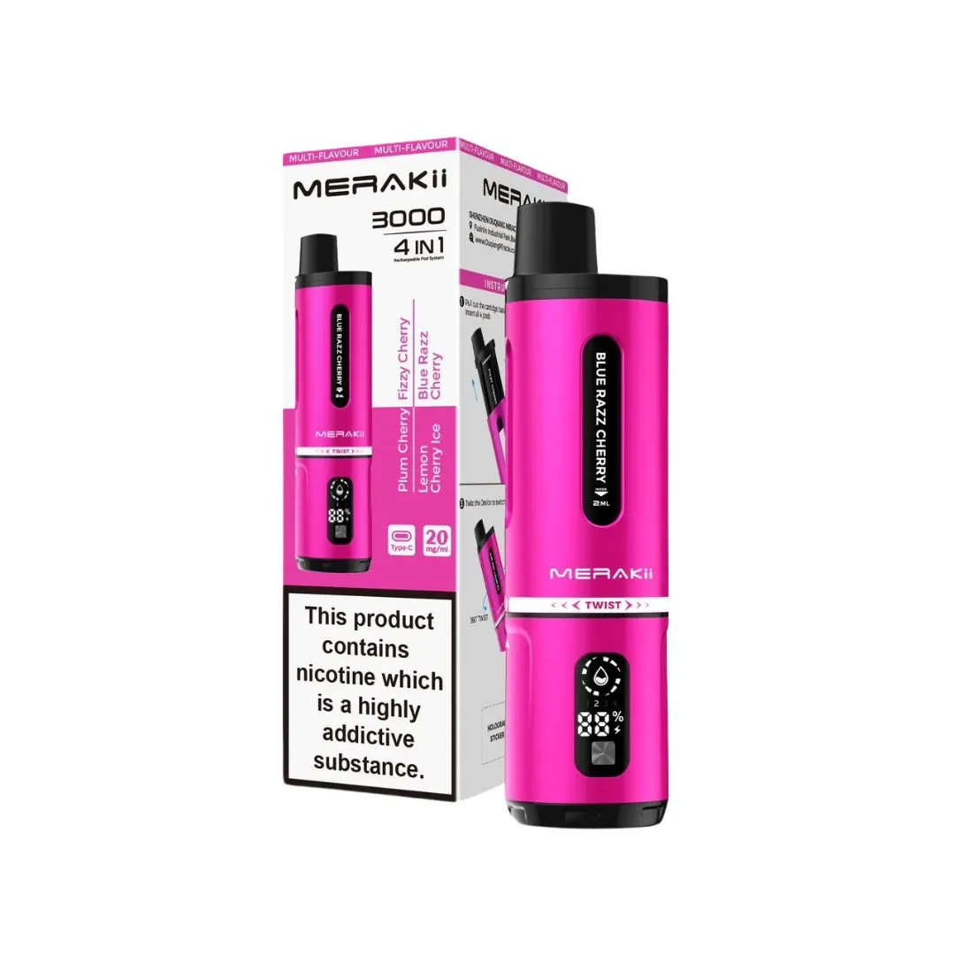 Buy Merakii 3000 Puffs 4-in-1 Kit | £6.29 - Vape Fair