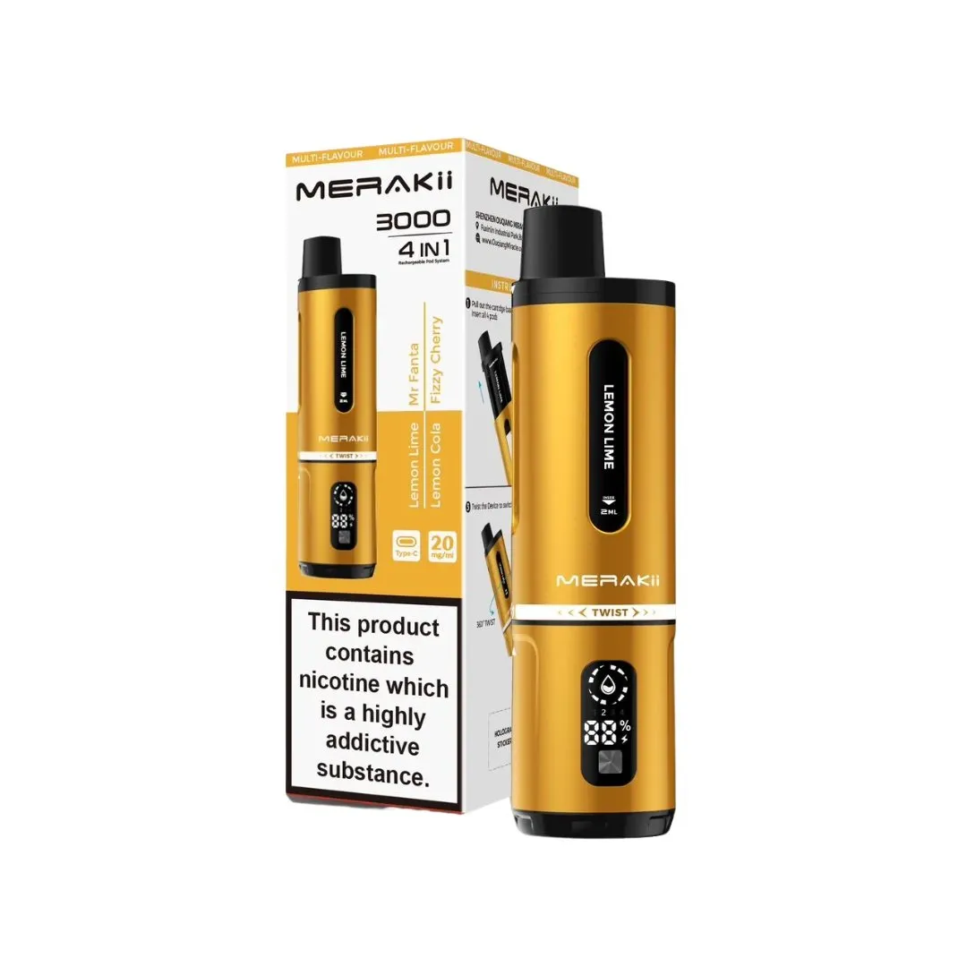 Buy Merakii 3000 Puffs 4-in-1 Kit | £6.29 - Vape Fair