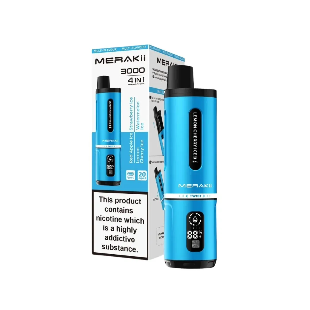 Buy Merakii 3000 Puffs 4-in-1 Kit | £6.29 - Vape Fair