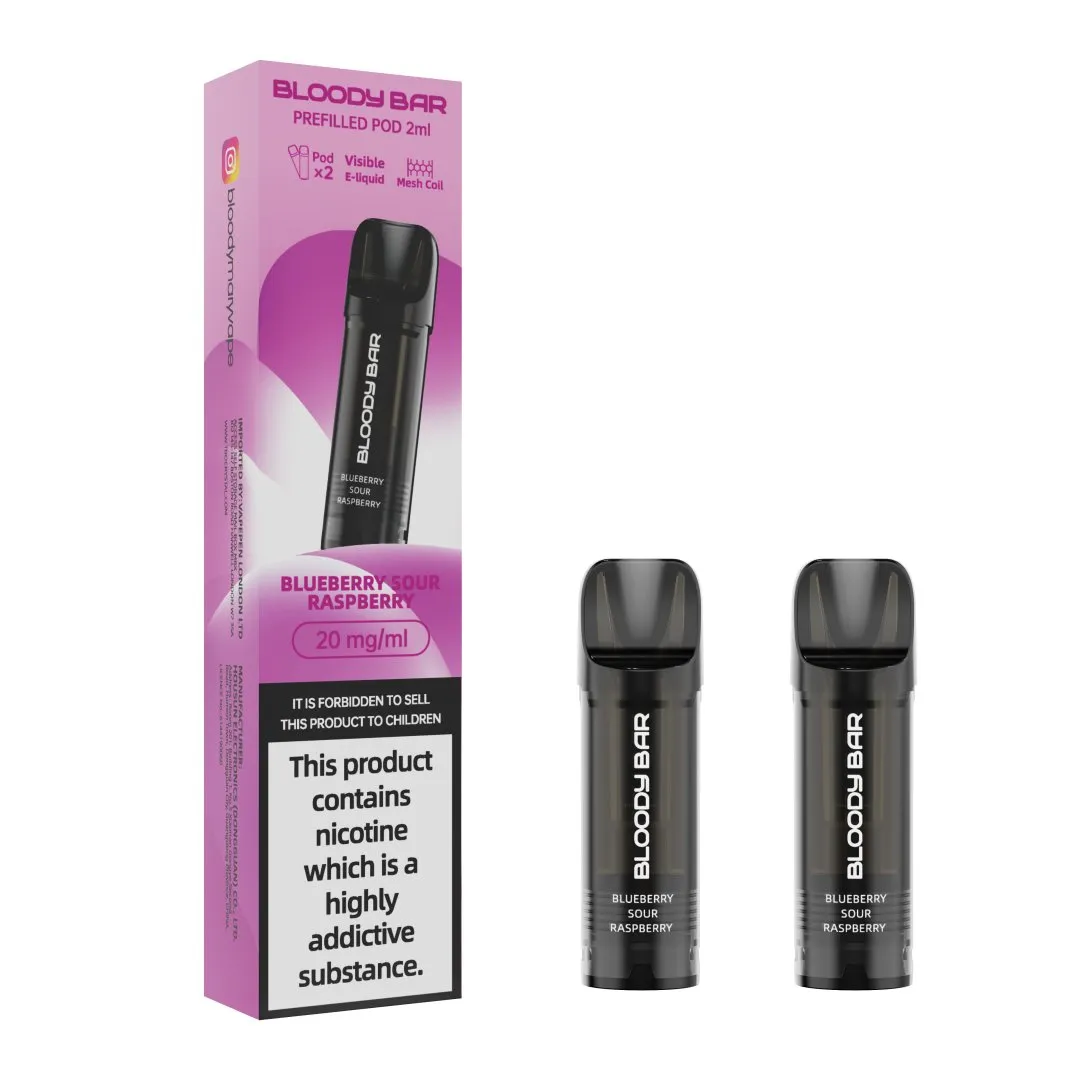 Buy Bloody Bar 5-in-1 Prefilled Pods £4.79 | Vape Fair