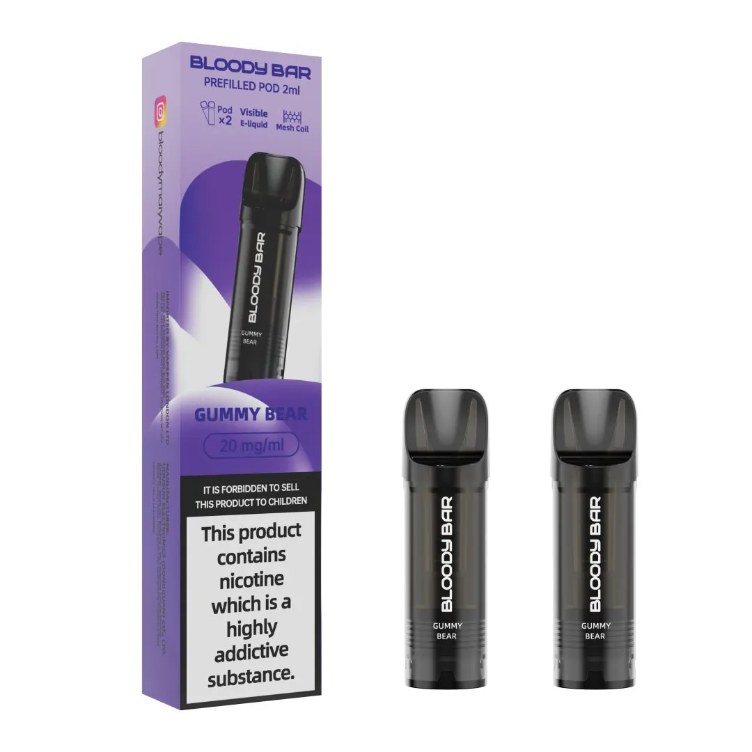 Buy Bloody Bar 5-in-1 Prefilled Pods £4.79 | Vape Fair