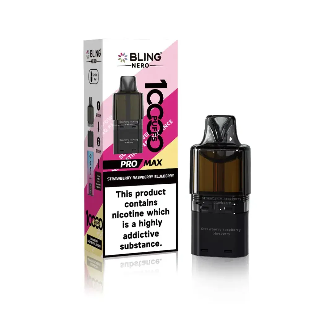 Crystal Bling Nero 10000 Prefilled Pods - Long Lasting Vape Replacement