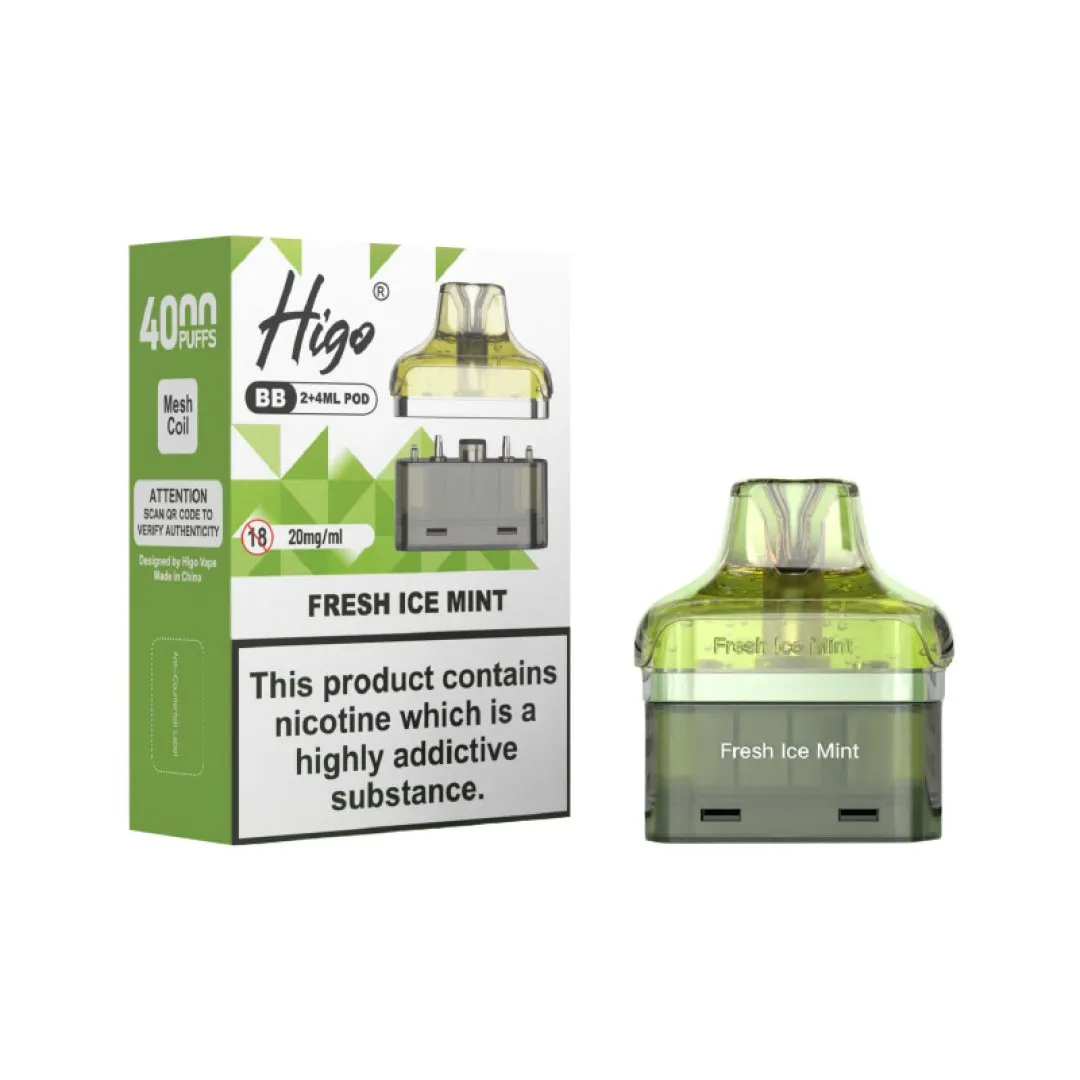 Buy Higo BB 4000 Prefilled Pods | £5.79 - Vape Fair