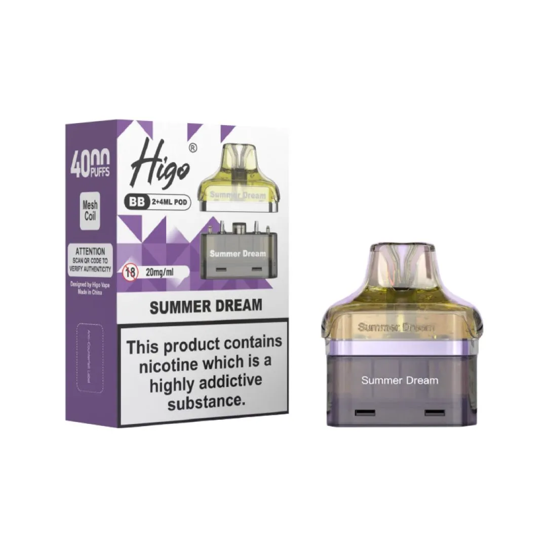 Buy Higo BB 4000 Prefilled Pods | £5.79 - Vape Fair