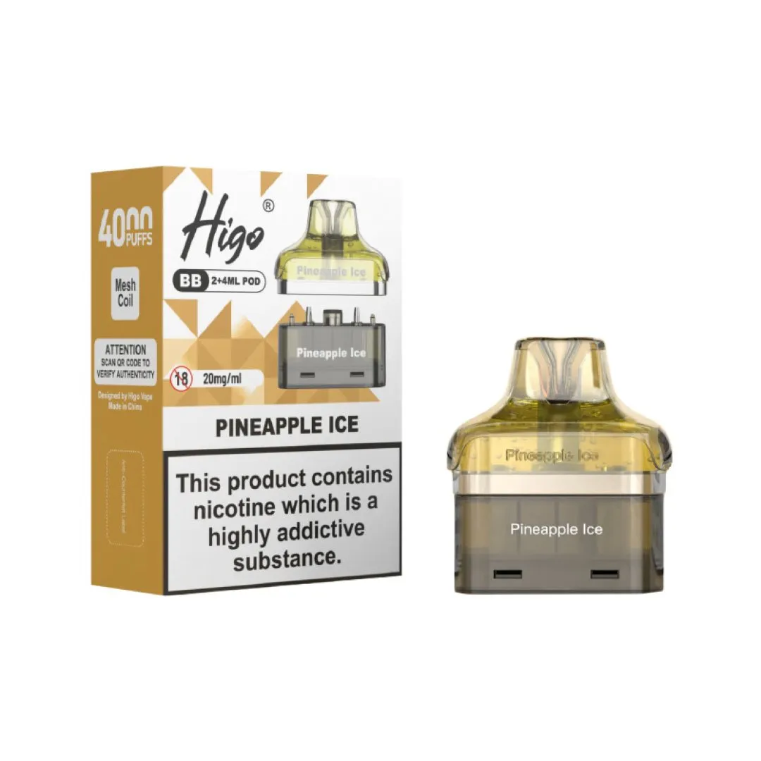 Buy Higo BB 4000 Prefilled Pods | £5.79 - Vape Fair