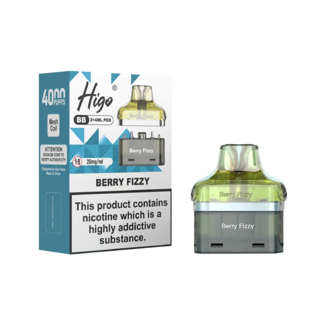 Buy Higo BB 4000 Prefilled Pods | £5.79 - Vape Fair