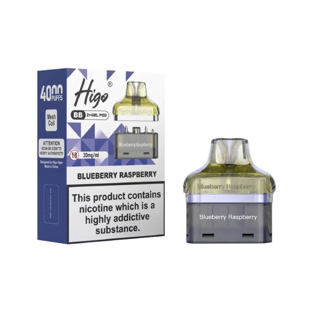 Buy Higo BB 4000 Prefilled Pods | £5.79 - Vape Fair