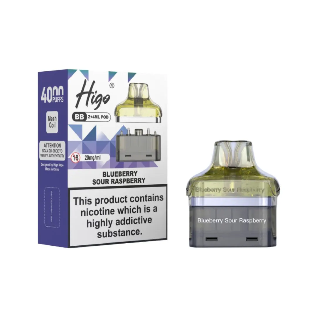 Buy Higo BB 4000 Prefilled Pods | £5.79 - Vape Fair