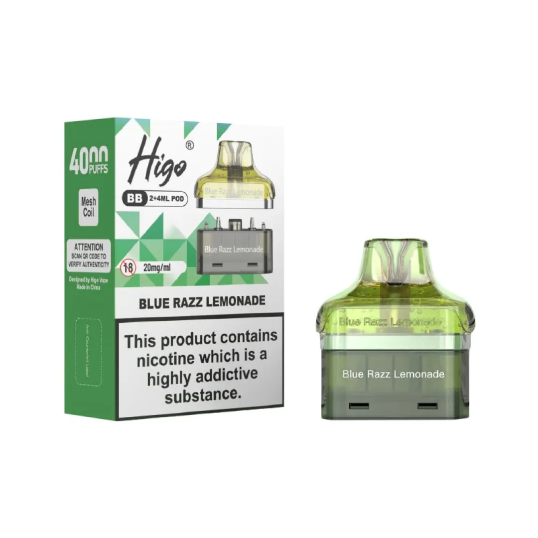 Buy Higo BB 4000 Prefilled Pods | £5.79 - Vape Fair