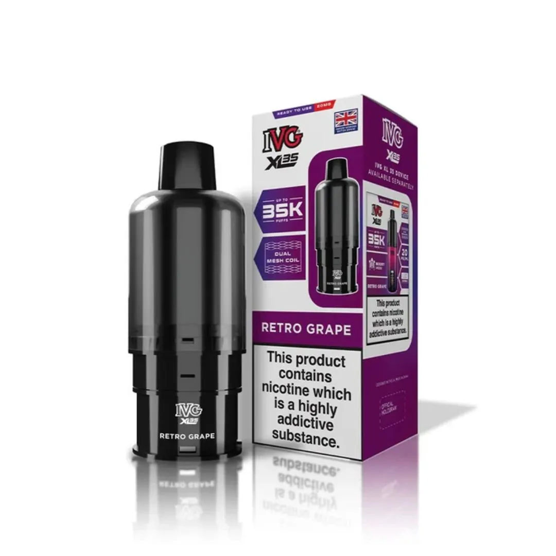 Buy IVG XL 35K Prefilled Refill Pods | £5.79 - Vape Fair